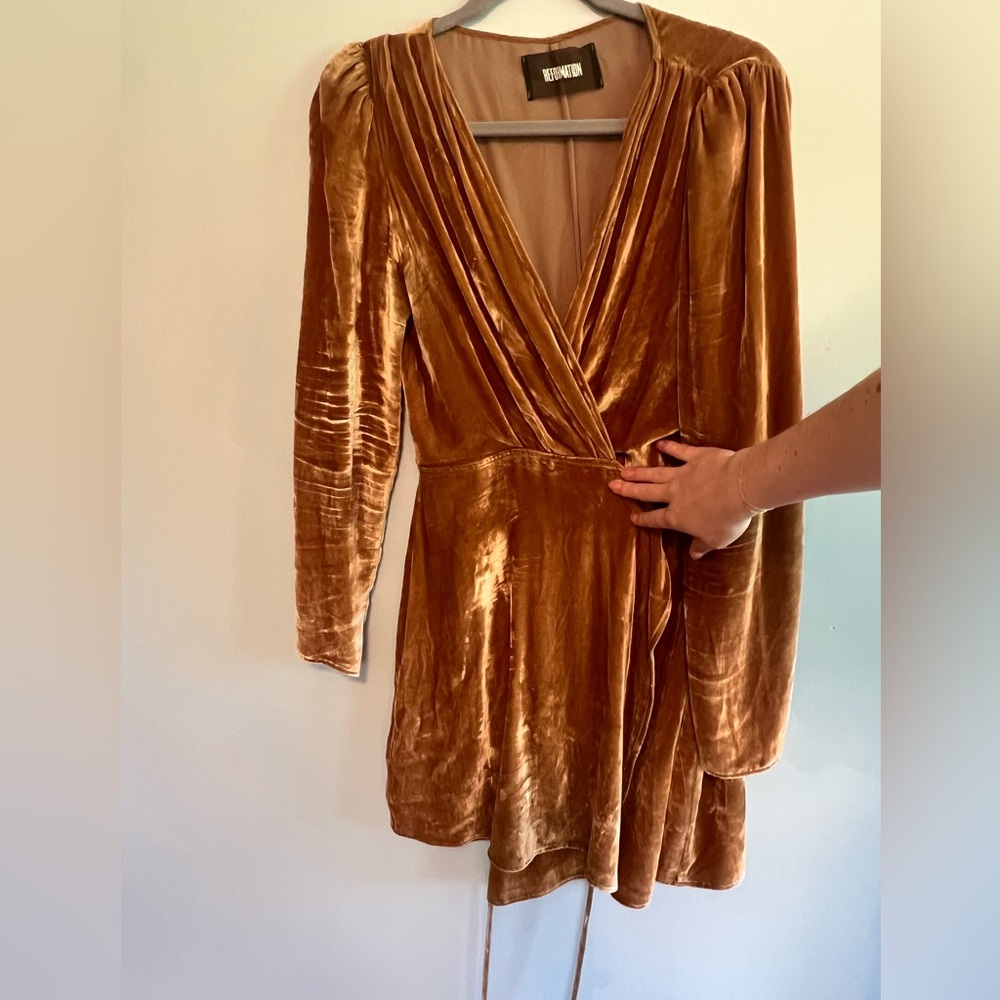 Elegant Velvet Wrap Dress